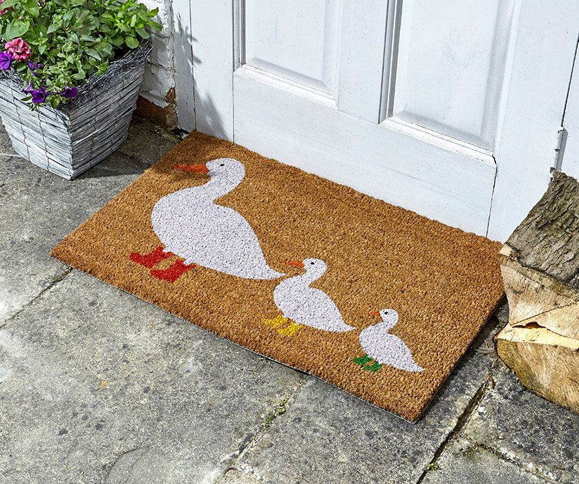 Decoir Mat - Ducks in Boots - door mat, doormat, slip-resistant, natural fibres