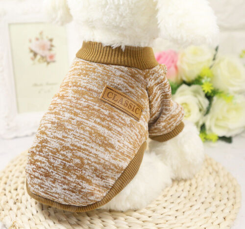 CUTE PET DOG WARM JUMPER SWEATER CLOTHES PUPPY CAT KNITWEAR KNITTED COAT WINTER - Picture 18 of 23