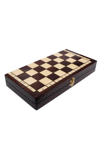 Schach - Olympisches Schach 35cm 122A - Chess Board Holz - Bild 3 von 3