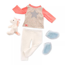 Our Generation Unicorn Wishes PJ's Doll Deluxe Outfit 18 Inch dress New
