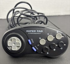Sega Genesis 6 Button Super Pad P-042 Controller By Performance - Not Tested