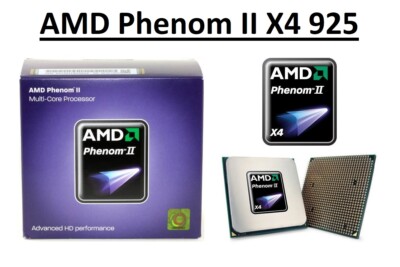 AMD Phenom II X4 925 Quad Core Prozessor 2,8 GHz, Sockel AM2+/AM3, 95 W CPU