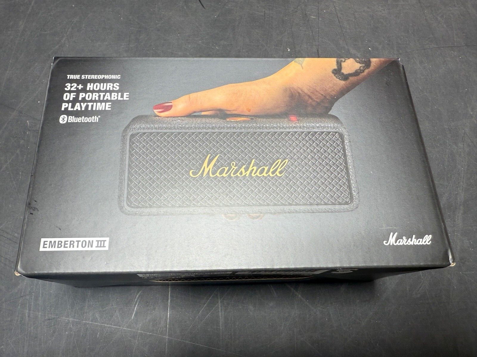 Marshall Emberton III Portable Bluetooth Speaker - Black & Brass New!!!