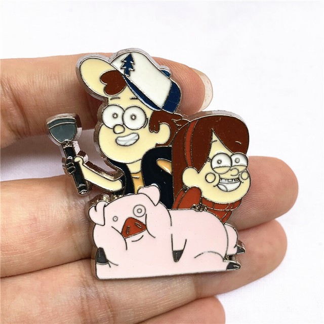 5 styles Gravity Falls Metal Enamel Pins and Brooches Lapel Pin Badge