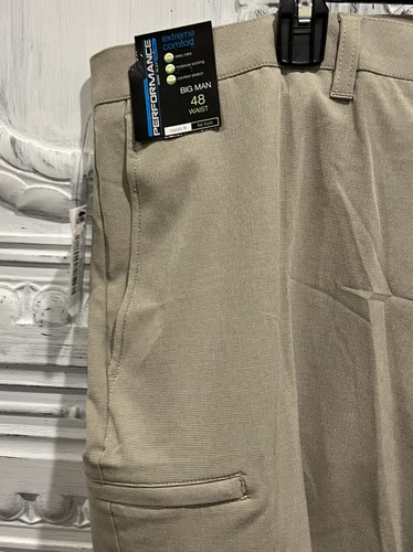 NEW Roundtree Yorke Shorts Mens 48 Beige Tan Performance Stretch Flat Front - Picture 5 of 8