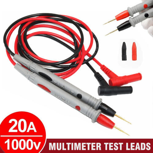Multimeter Test Leads fit Fluke Meter Electrical Alligator Probes Clip 20A1000V - Picture 2 of 11