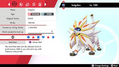 SHINY SOLGALEO ✨ BATTLE READY / UNTOUCHED ⚡ 6IV + EV ⚡ Pokemon Sword &  Shield