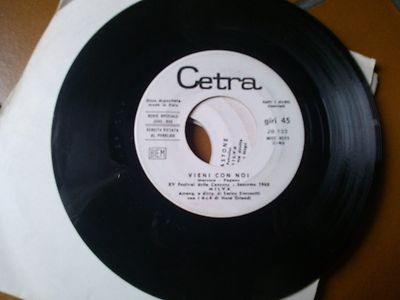 7'' PROMO MILVA VIENI CON NOI SANREMO '65  FORSE TI AMO EX+
