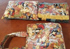 Handmade in Alaska - Baby Quilt with matching Pillow and Carry Bag
