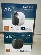 Arlo Pro 5S Wireless 2K Spotlight Security Camera Night Vision Black and White