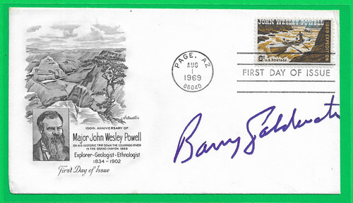 Barry Goldwater US Senator SIGNED "Arizona Wesley Powell First Day Cover 1969"