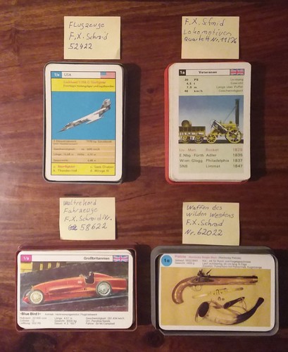 Konvolut Quartett von F.X. Schmid 60iger / 70iger Jahre alle Karten Komplett. - Bild 2 von 11