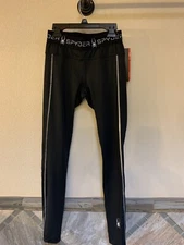 NWT Spyder Women’s Black Slash Tight ProW=B DryWeb Pants Base Layer Yoga Running