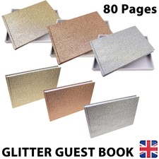 Glitter DIY Wedding Guest Book Presentation  Anniversary Christening Baby Shower