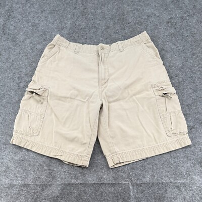 Gap Factory Store Mens Khaki Cargo Shorts W38 100% Cotton Casual Wear FLAWS
