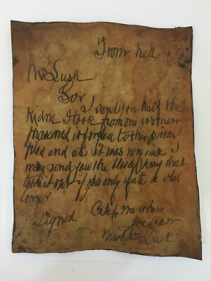 Jack the Ripper From Hell Letter Aged Reproduction | eBay