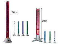 Sprudelnde LED Lichtsäule Wassersäule mit Fischen & Farbwechsel Säulen Stehlampe