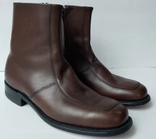 Men's Executive Imperials Brown Leather Ankle Dress Boots Size 8.5 D