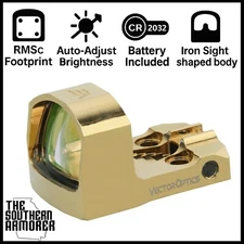 VECTOR OPTICS FRENZY-S GOLD RED DOT OPEN REFLEX OPTIC SIGHT 3MOA AUTO ADJUST DOT