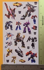 Transformers Sticker Single Sheet Large Size ( 5x8.75")