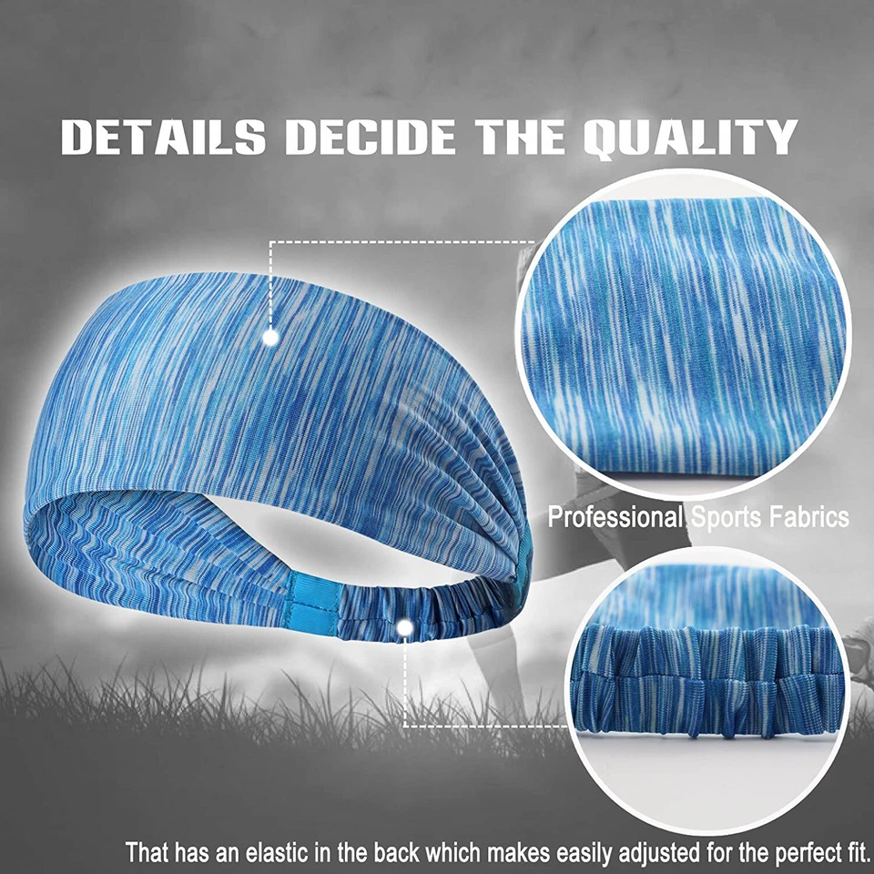 Diadema deportiva antideslizante elástica absorbente 2 piezas unisex deportiva correr fitness Foto 2 de 4