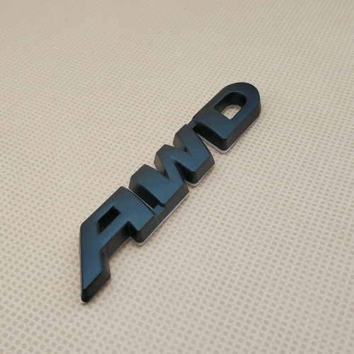 3D Metal Mate Negro AWD Letras Logotipo Insignia Coche Maleta Trasera Maleta Pegatina Calcomanía - Imagen 4 de 5