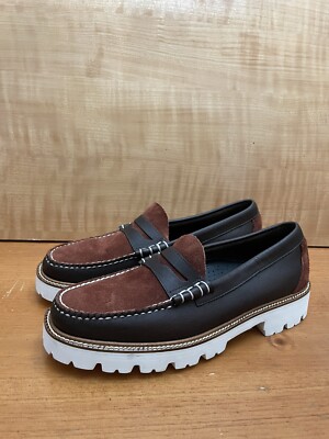 GH BASS 9 US - MENS LARSON LEATHER SUEDE LUG WEEJUNS LOAFER  display picture 1
