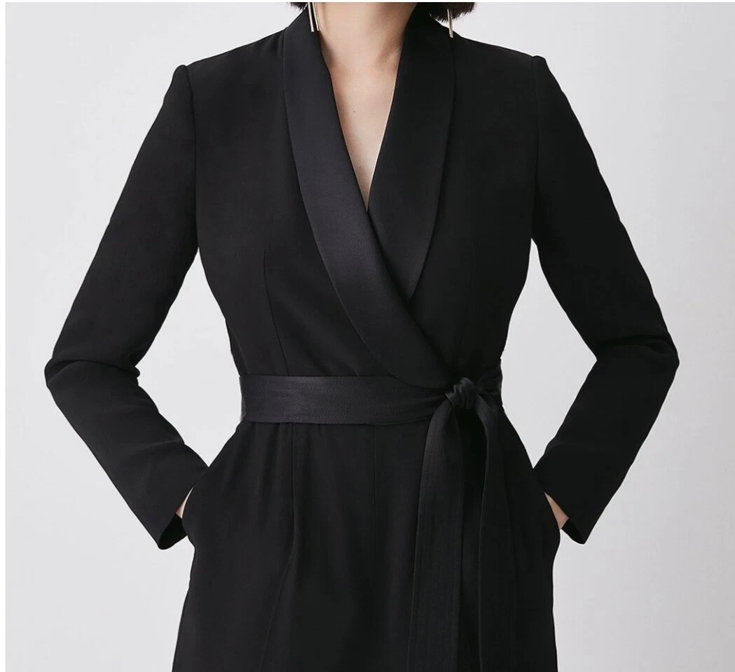 Veste smoking Karen Millen Dior taille 2 noire à nouer taille neuve avec étiquette