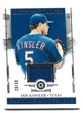 Ian Kinsler 2025 Panini Boys of Summer Pastime Materials MEM /99 #PM-IK Rangers