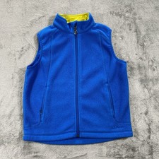 LL Bean Kids Mountain Classic Fleece Vest Boys M Blue Outdoor Gorpcore 258503