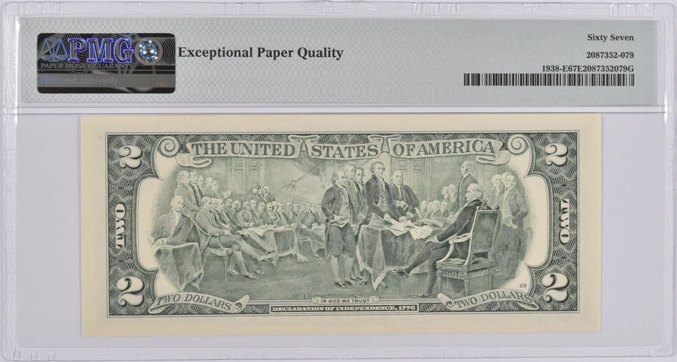 PMG Superb Gem Unc 67 EPQ $2 2003-A Richmond, VA US FRN Fr#1938-E *2775 - Image 2 of 3