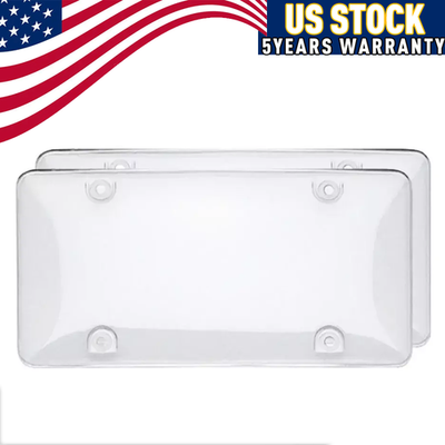 RED WOLF Clear License Plate Protector for Standard U.S RED WOLF Clear License Plate Protector for Standard U.S