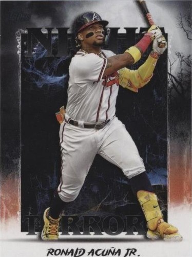 Ronald Acuna jr. 2025 Topps Night Terror Pink Insert Atlanta