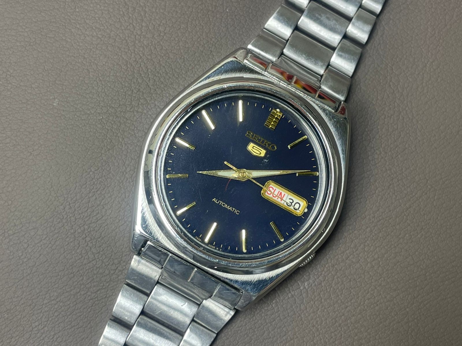 Seiko 5 Automatic 7S26-0570 Blue Dial 37mm Men's Watch