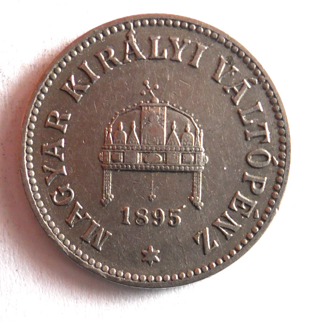1895 HUNGARY 10 FILLER - AU - Excellent Vintage Coin - Lot U10