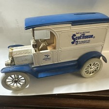ERTL 1917 Ford model T Van ScotTissue Commemorative Coin Bank