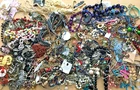 Q 16 Lbs+ HUGE Vtg Costume to Fashion Jewelry lot Necklace Bead Chain UNSORTED