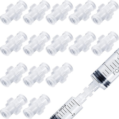 15 Pcs Luer Connector Kit, Syringe Adaptor Lock, Female Syringe Transfer Joint, 