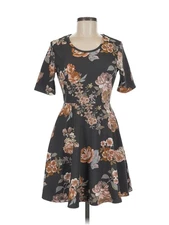 J for Justify Women Gray Casual Dress M