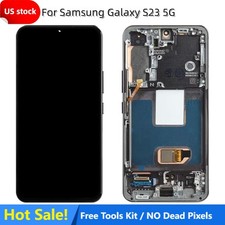 For Samsung Galaxy S23 5G S911 LCD Display Screen Full Assembly with Frame Black