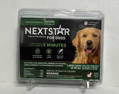 NextStar Flea & Tick Topical Treatment for Large Dogs - Pack of 3