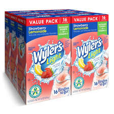 Wyler'S Light Singles to Go Powder Packets, Water Drink Mix, Strawberry Lemonade
