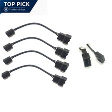 4Pin PWM to 3Pin Fan Adapter Cable 4 Pack Black for Cooling Fans Tangle-Free