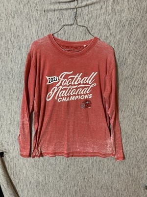 Georgia Bulldogs Women's Pressbox Red College Football Champions Size Large