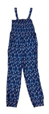 NWT Justice Blue Geometric Print Jumpsuit Girls Size 8