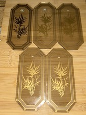 5 Art Deco Door Finger Plates/Push Plates 