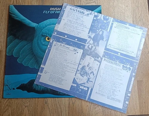 Rush LP Fly By Night UK Mercury 1st Press & INSERT INCREDIBLE COPY