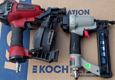TOOL SHOP Coil Nailer, Red/Black & PORTER-CABLE Brad Nail Gun, Gray