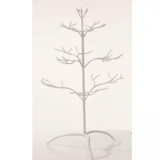 25 In. White Metal Ornament Tree with Hanging Branches Free Ship NEW