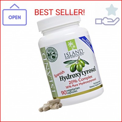 Island Nutrition, 20% Hydroxytyrosol Complex  Olive Fruit Extract - Super Streng